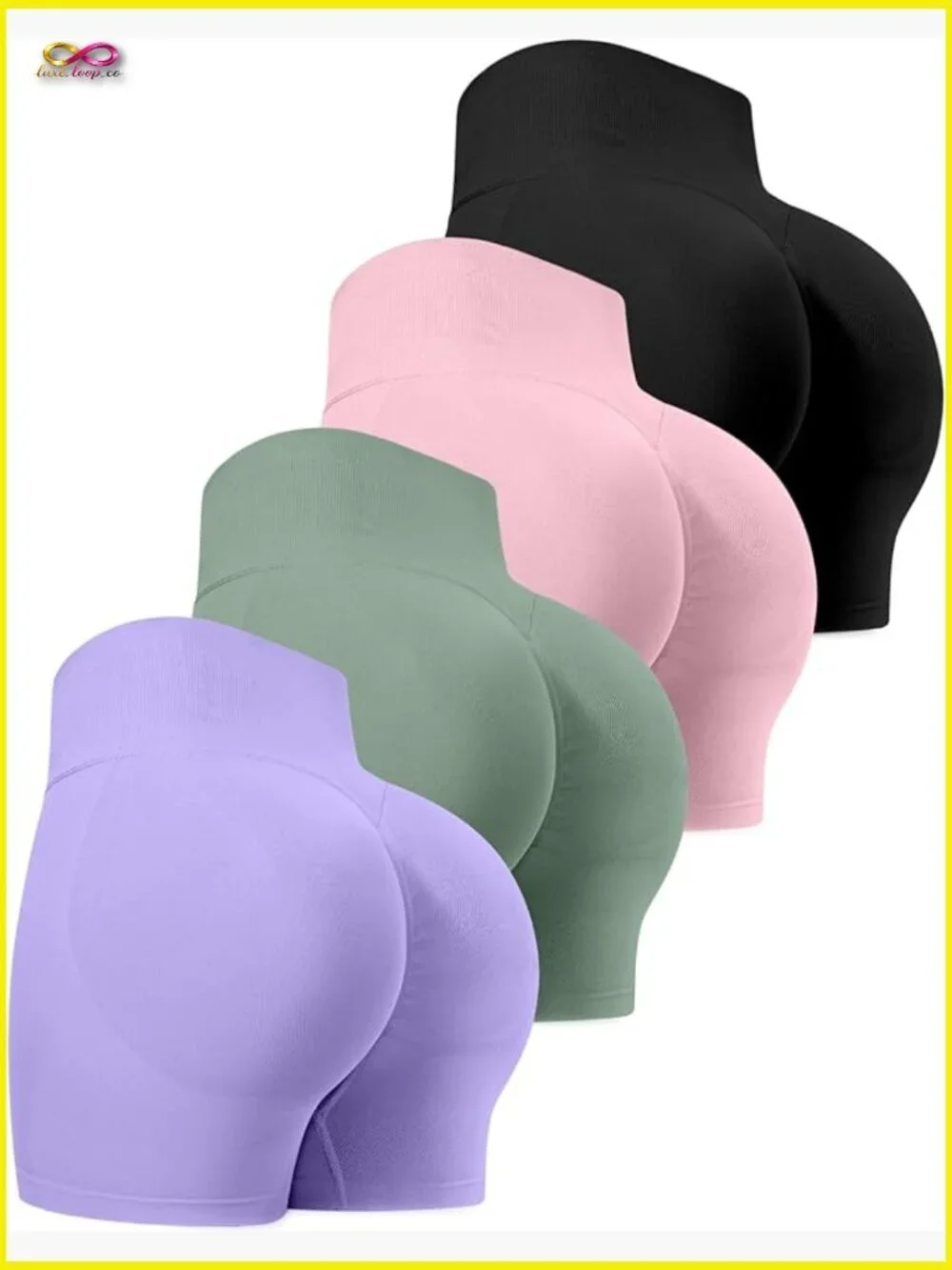 High Waisted Butt Lifting Scrunch Workout Shorts Seamless Gym Shorts Women